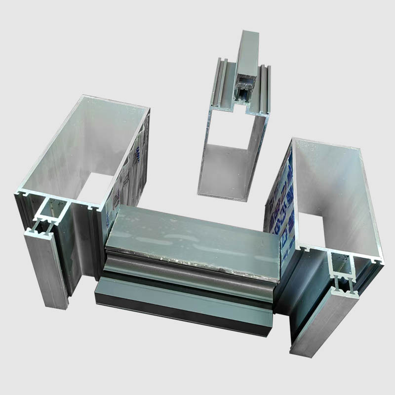 Tembok kaca dinding terdedah bingkai profil aluminium